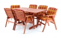 Dřevěný zahradní nábytek MERILIN 6 + luxusní sedáky ZDARMA